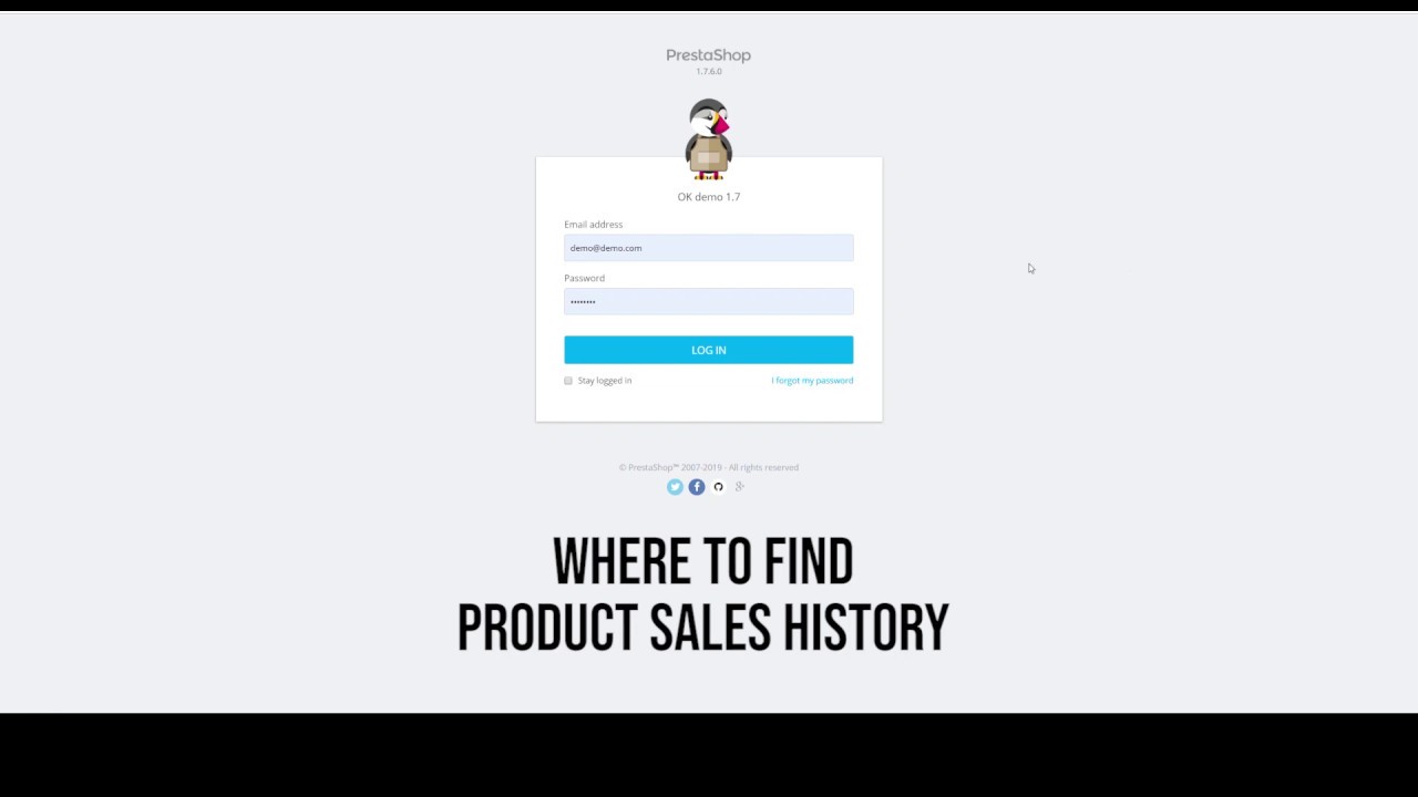 PrestaShop modulio „Prekės pardavimų istorija“ demonstracinio vaizdo įrašo paveikslėlis
